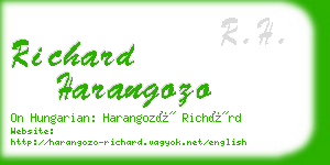 richard harangozo business card